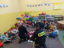 Wizyta strażaków w przedszkolu